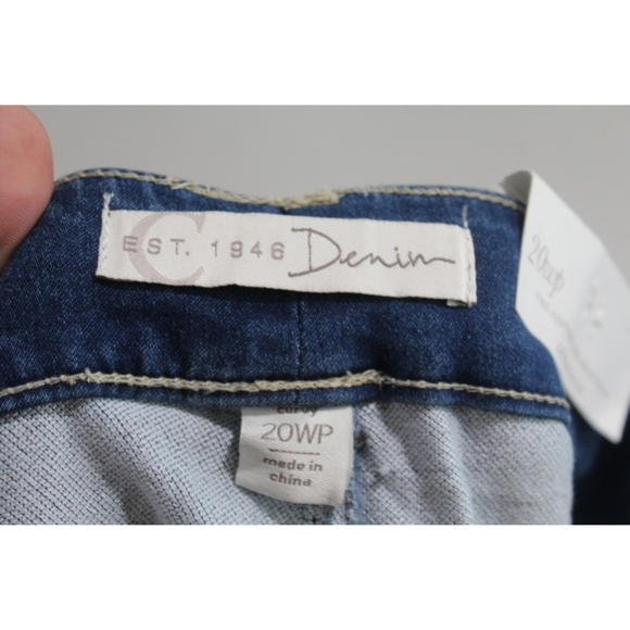 Est Denim 1948 Women Blue Jeans Cozy Knit Size 20WP - Picture 2 of 11